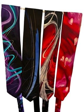 Jerry Garcia Silk Tie Set (4) 🎨 Grateful Dead Artist Proof